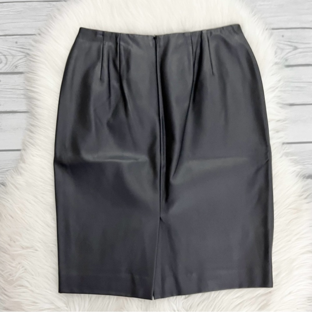 Ann Taylor Black Faux Leather Skirt